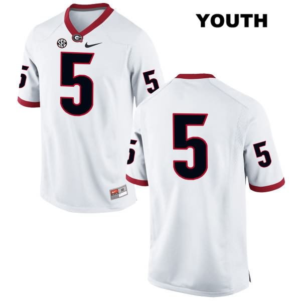 Georgia Bulldogs Youth Julian Rochester #5 NCAA No Name Authentic White Nike Stitched College Football Jersey TZP3856EQ